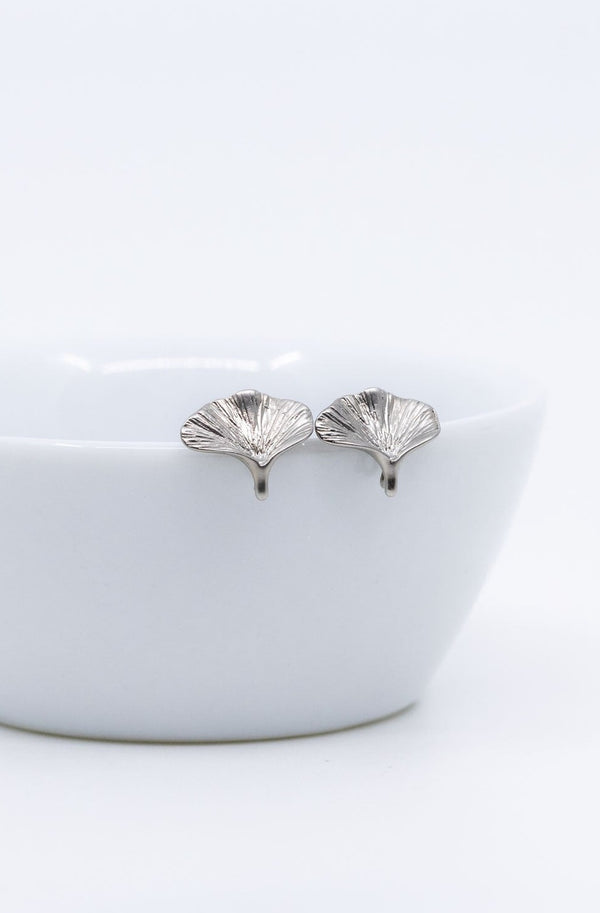 Ohrringe Silber Ginkgo