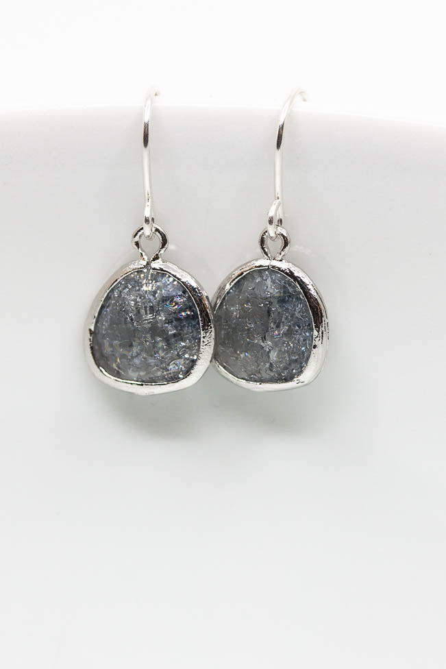 Ohrringe Ravenna Silber Grau gebrochen - Catalea - Schlichter Schmuck - Minimalistischer Schmuck - Modeschmuck