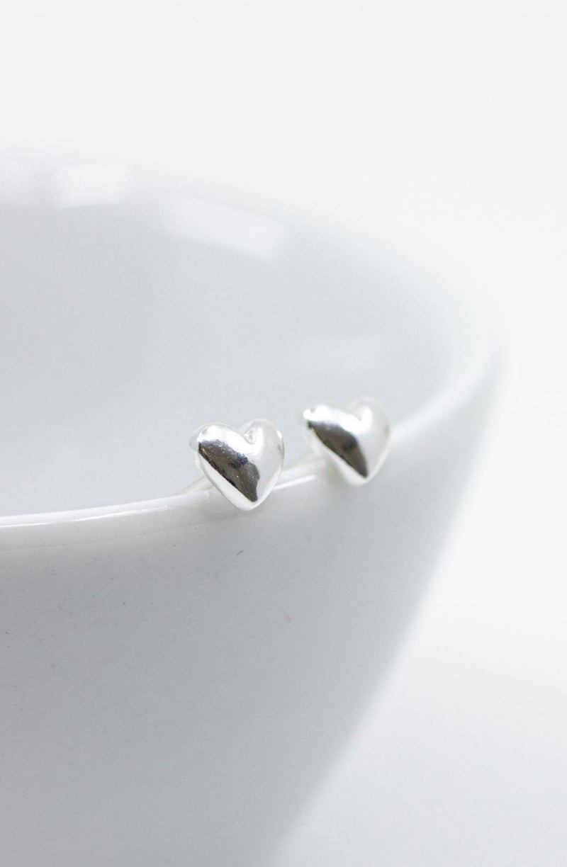 Ohrringe 925 Silber Herz - Catalea - Schlichter Schmuck - Minimalistischer Schmuck - Modeschmuck