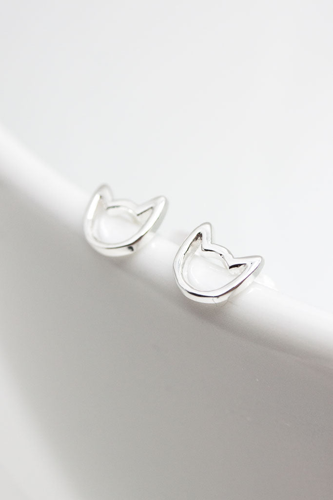 Ohrringe Silber Katze - Catalea - Schlichter Schmuck - Minimalistischer Schmuck - Modeschmuck