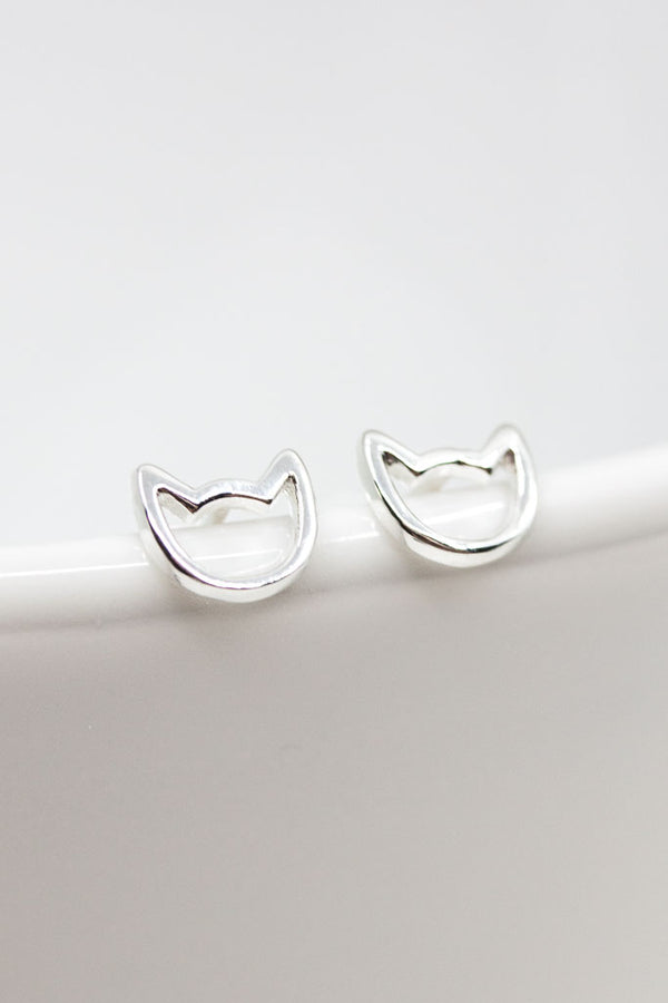 Ohrringe Silber Katze - Catalea - Schlichter Schmuck - Minimalistischer Schmuck - Modeschmuck