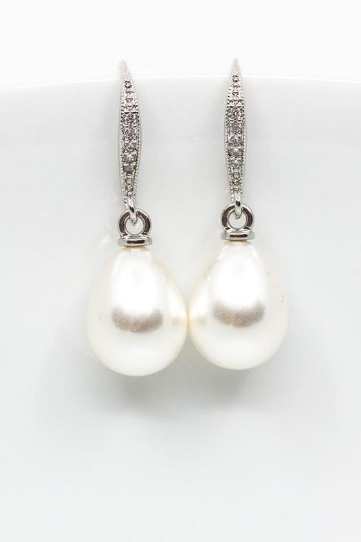 Ohrringe Capri versilbert Perlen - Catalea - Schlichter Schmuck - Minimalistischer Schmuck - Modeschmuck