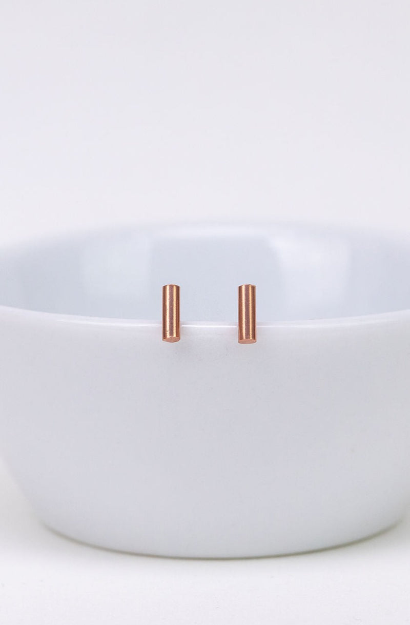 Ohrringe Rosegold Stäbchen