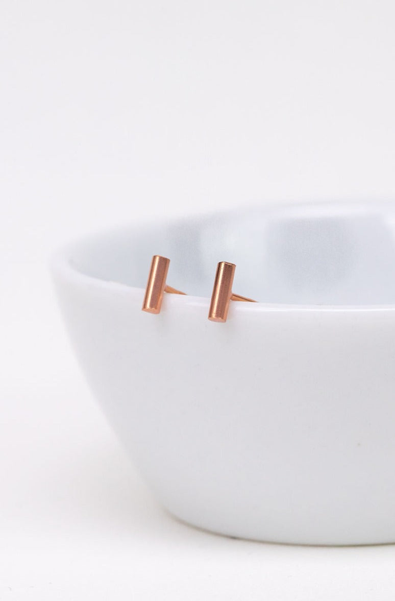 Ohrringe Rosegold Stäbchen