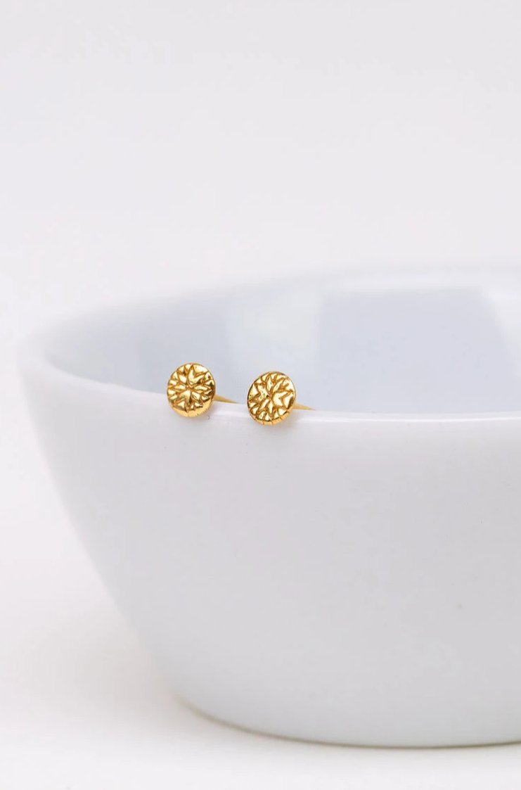 Ohrringe 925 Silber vergoldet Blüte - Catalea - Schlichter Schmuck - Minimalistischer Schmuck - Modeschmuck