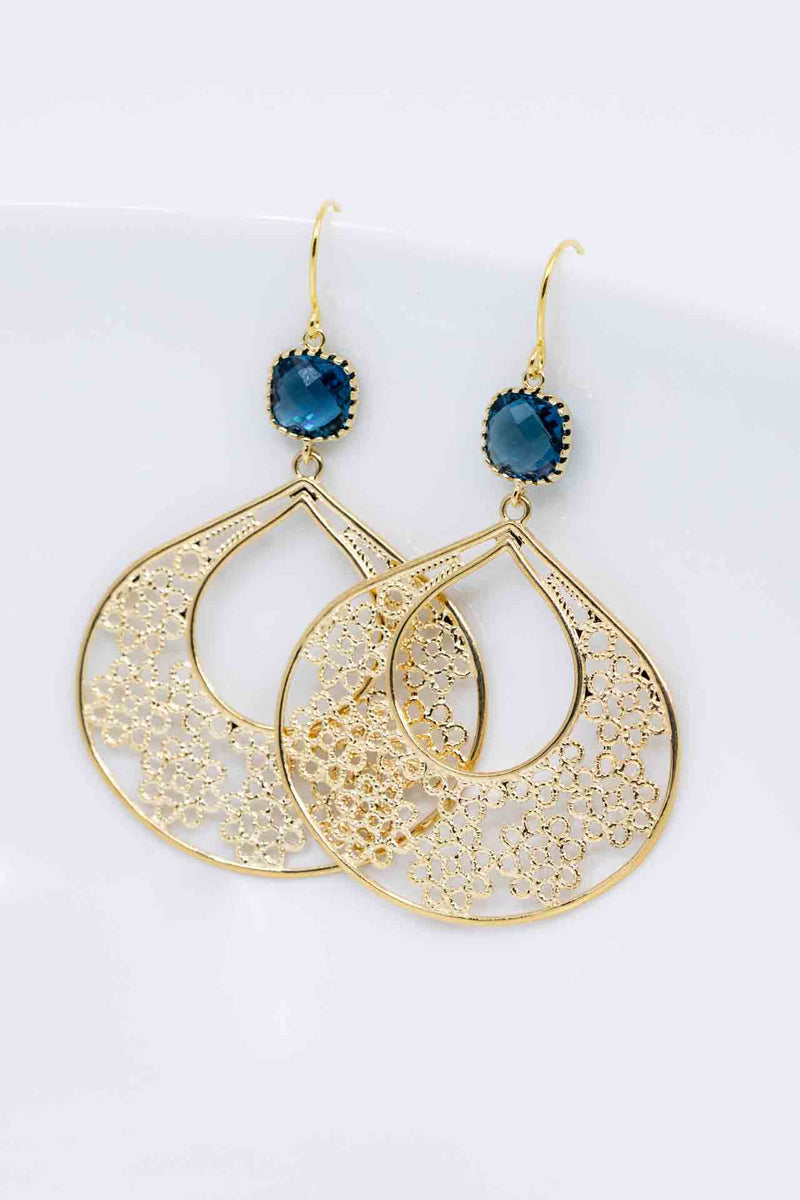 Ohrringe Boho Blau