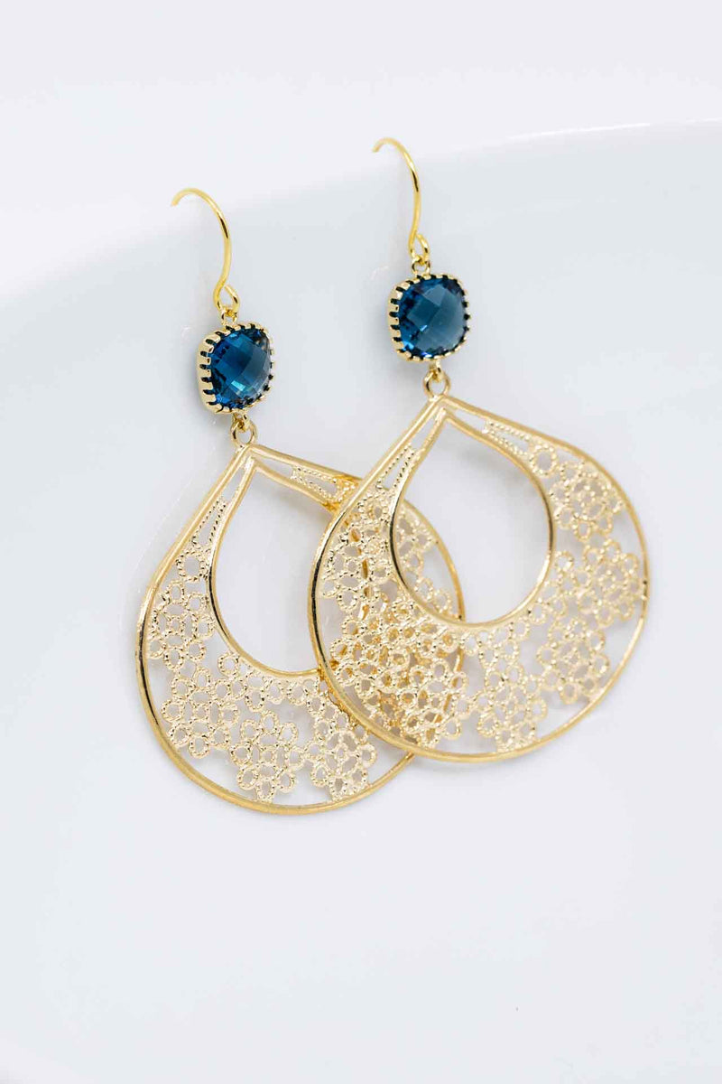 Ohrringe Boho Blau