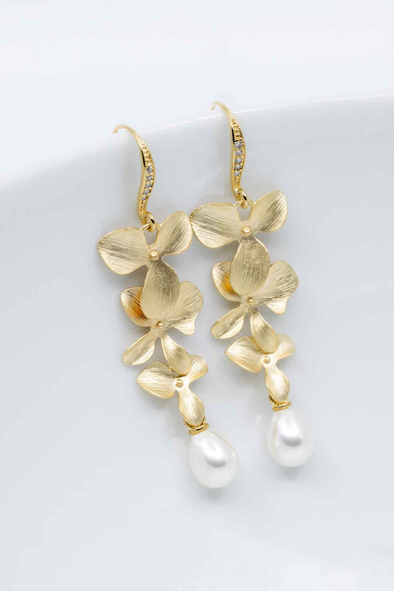 Ohrringe Madeira vergoldet Perlen
