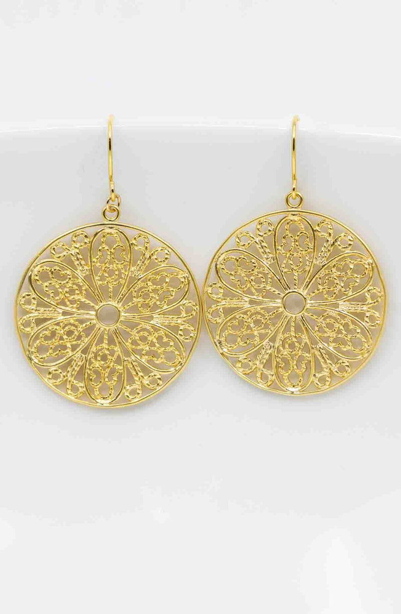 Ohrringe vergoldet Ornamente Boho gross - Catalea - Schlichter Schmuck - Minimalistischer Schmuck - Modeschmuck