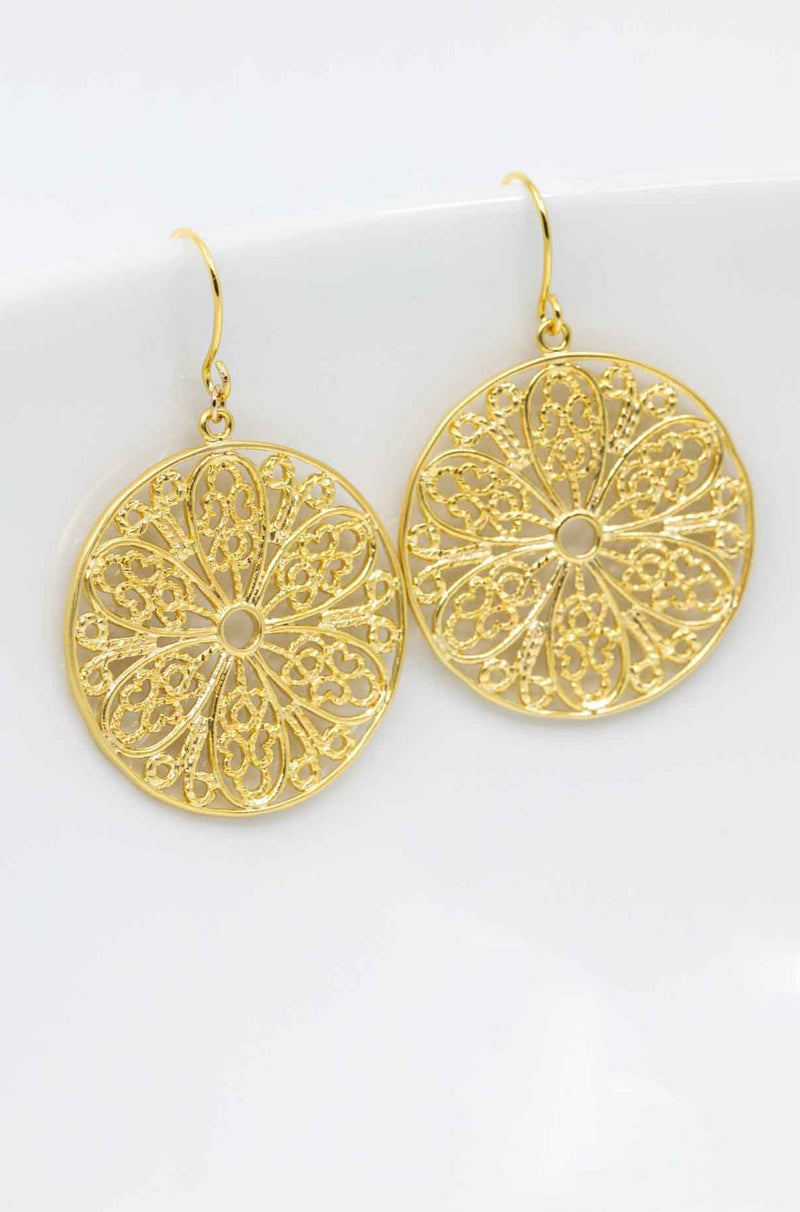 Ohrringe vergoldet Ornamente Boho gross - Catalea - Schlichter Schmuck - Minimalistischer Schmuck - Modeschmuck