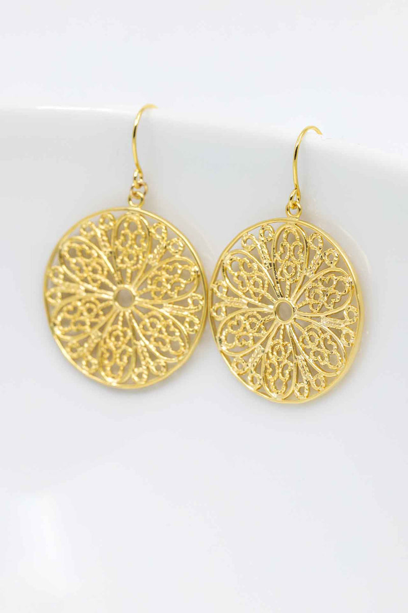 Ohrringe vergoldet Ornamente Boho gross - Catalea - Schlichter Schmuck - Minimalistischer Schmuck - Modeschmuck