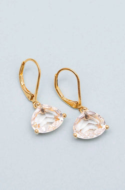 Ohrringe Darby vergoldet Brisur Kristall - Catalea - Schlichter Schmuck - Minimalistischer Schmuck - Modeschmuck
