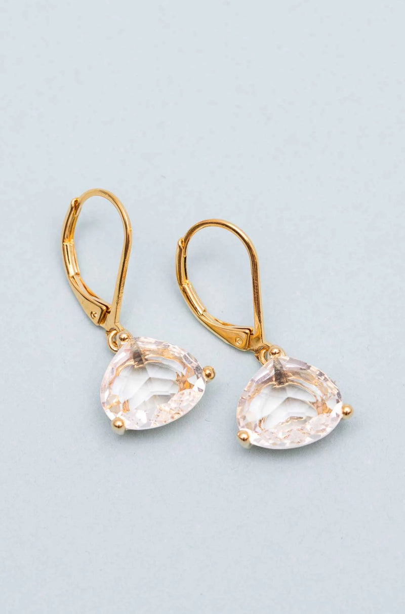 Ohrringe Darby vergoldet Brisur Kristall - Catalea - Schlichter Schmuck - Minimalistischer Schmuck - Modeschmuck