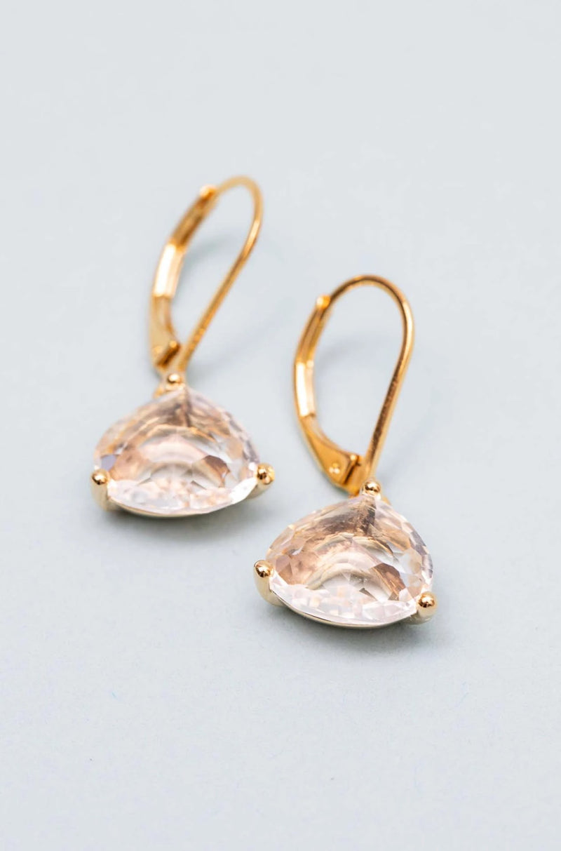 Ohrringe Darby vergoldet Brisur Kristall - Catalea - Schlichter Schmuck - Minimalistischer Schmuck - Modeschmuck