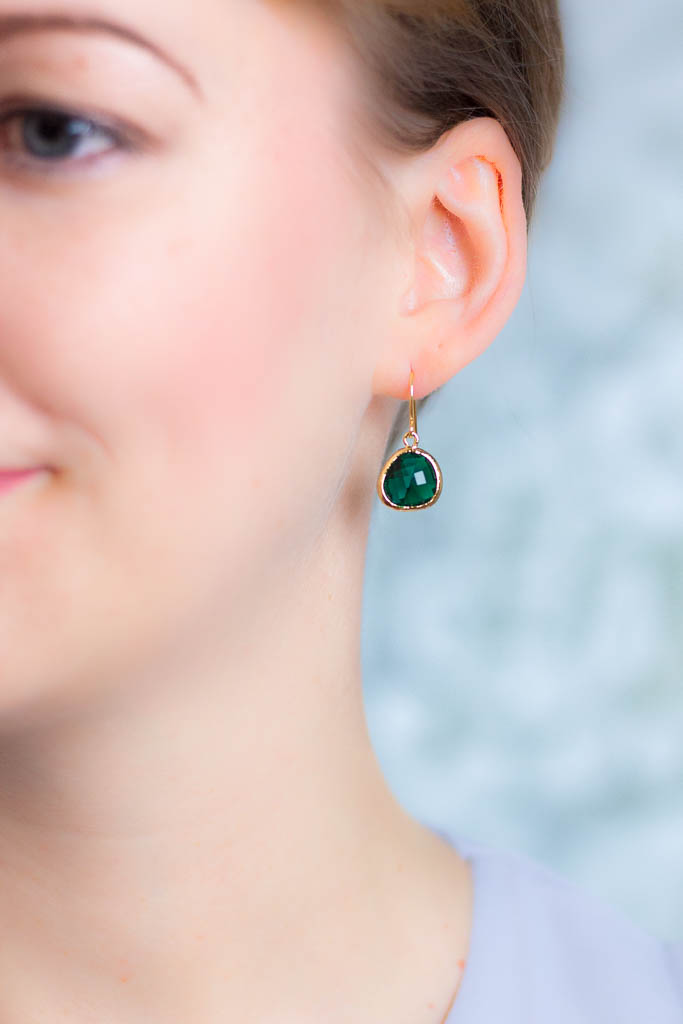 Ohrringe Ravenna vergoldet Grün - Catalea - Schlichter Schmuck - Minimalistischer Schmuck - Modeschmuck