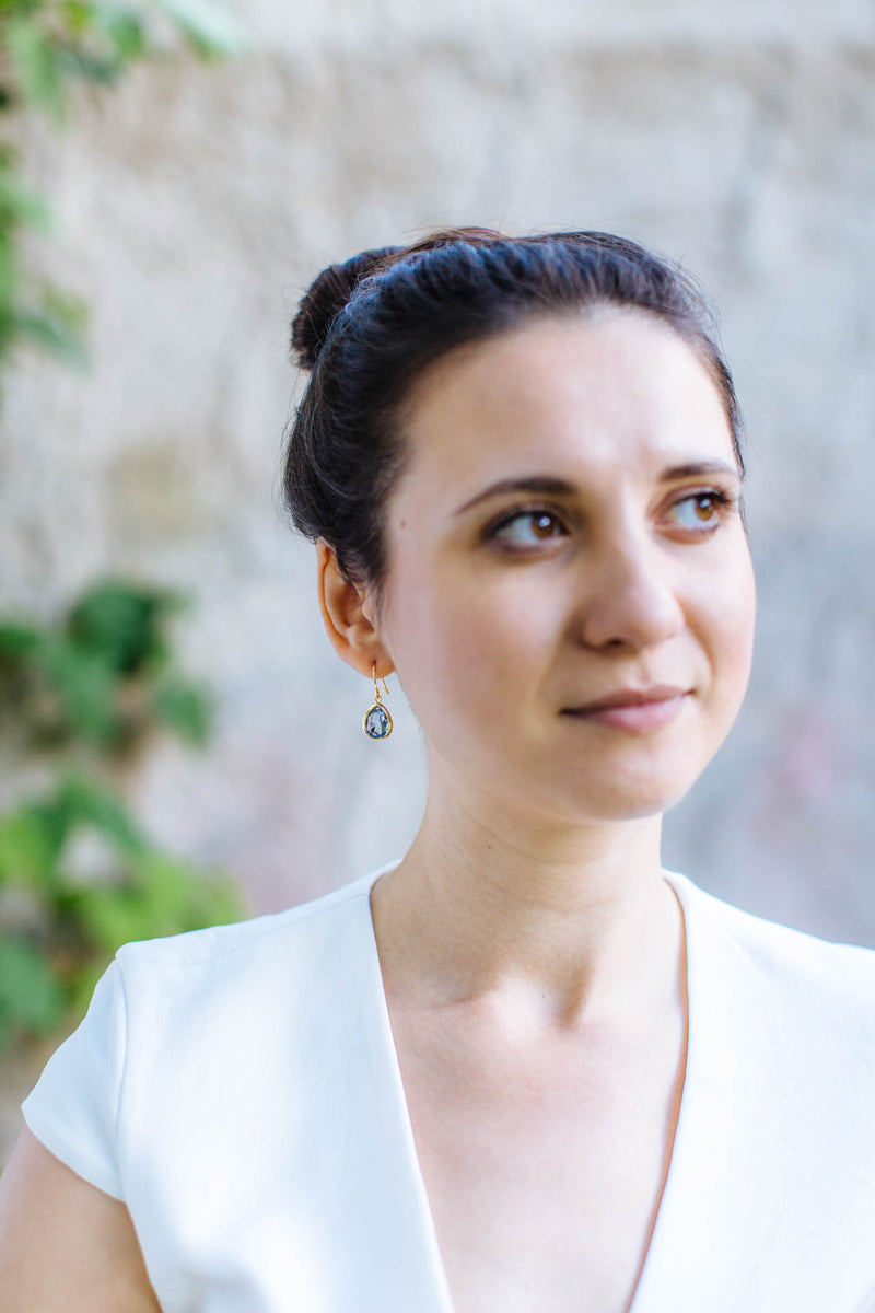 Ohrringe vergoldet Hellblau Saranda