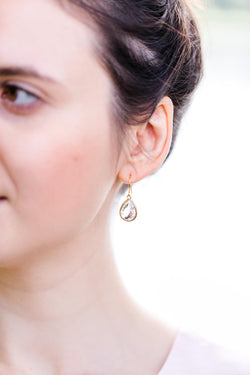 Ohrringe Saranda vergoldet Kristall - Catalea - Schlichter Schmuck - Minimalistischer Schmuck - Modeschmuck