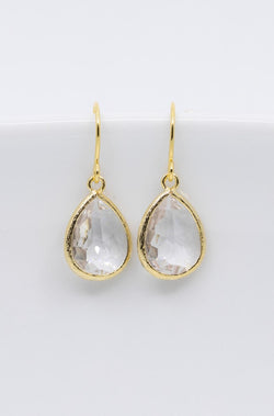 Ohrringe Saranda vergoldet Kristall - Catalea - Schlichter Schmuck - Minimalistischer Schmuck - Modeschmuck