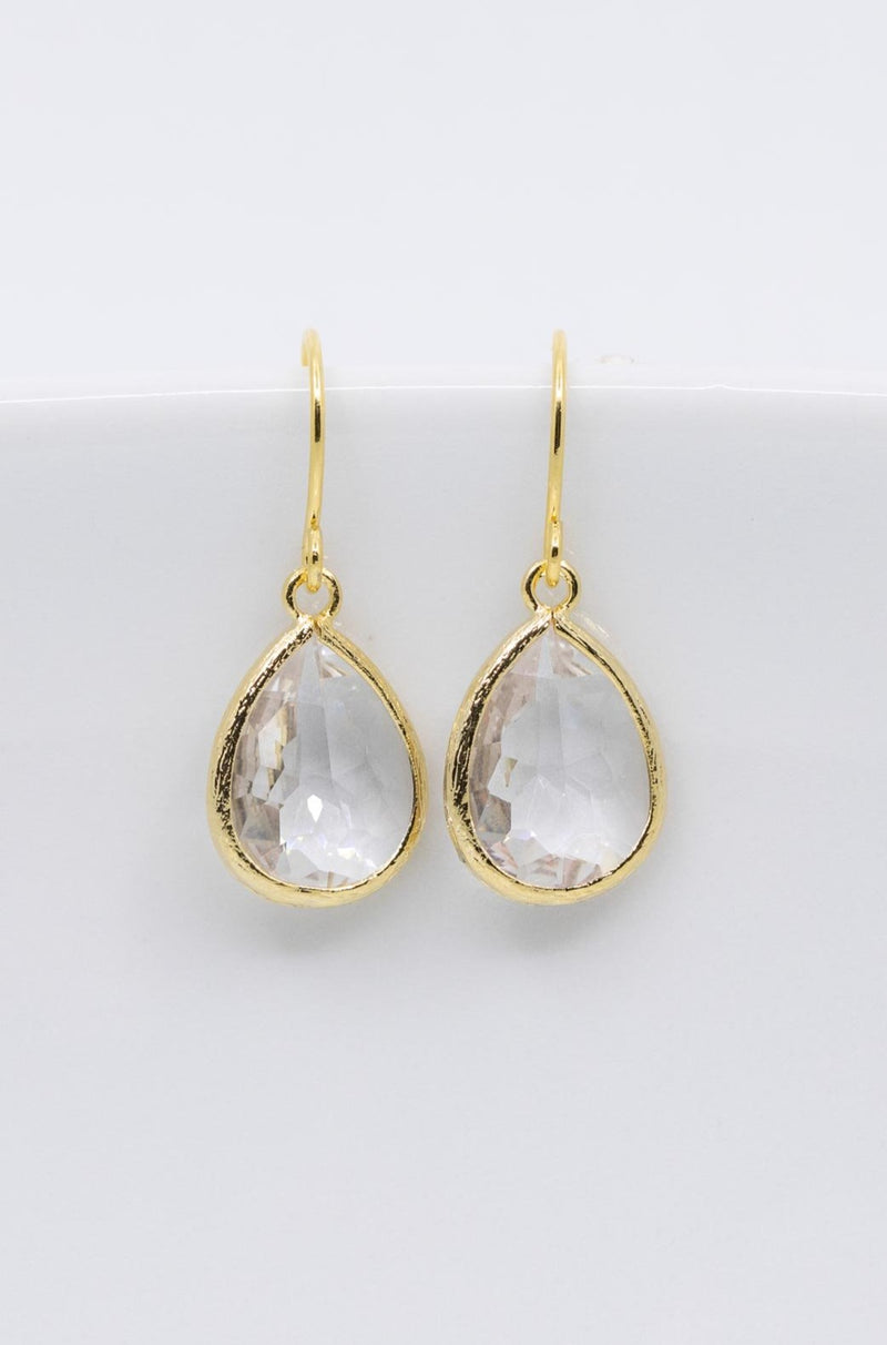 Ohrringe Saranda vergoldet Kristall - Catalea - Schlichter Schmuck - Minimalistischer Schmuck - Modeschmuck