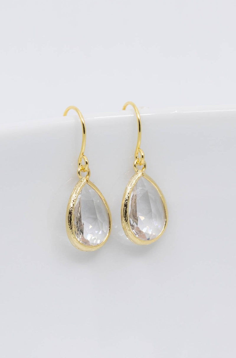 Ohrringe Saranda vergoldet Kristall - Catalea - Schlichter Schmuck - Minimalistischer Schmuck - Modeschmuck