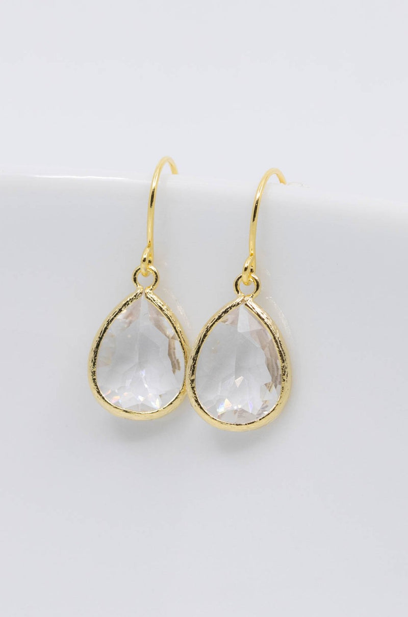 Ohrringe Saranda vergoldet Kristall - Catalea - Schlichter Schmuck - Minimalistischer Schmuck - Modeschmuck