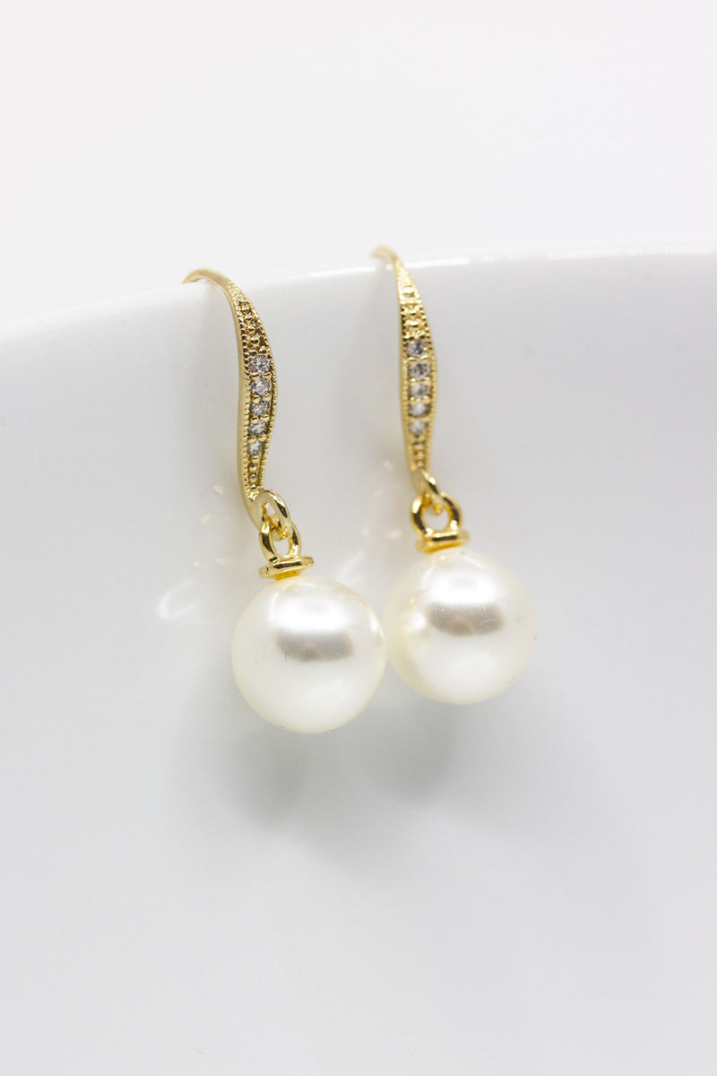 Ohrringe vergoldet Perlen rund - Catalea - Schlichter Schmuck - Minimalistischer Schmuck - Modeschmuck