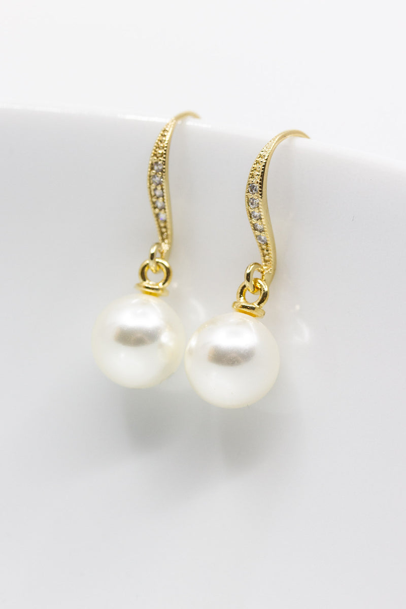 Ohrringe vergoldet Perlen rund - Catalea - Schlichter Schmuck - Minimalistischer Schmuck - Modeschmuck