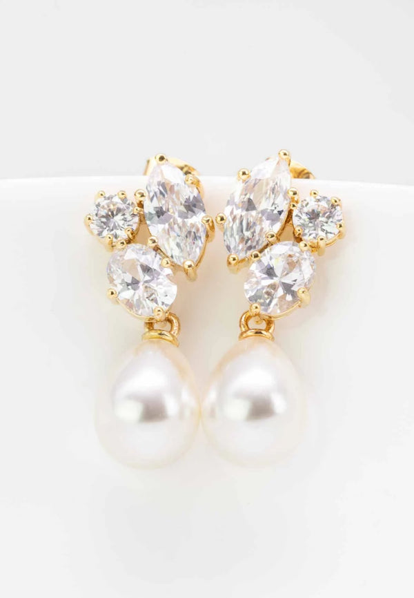 Ohrringe Avignon vergoldet Perlen - Catalea - Schlichter Schmuck - Minimalistischer Schmuck - Modeschmuck