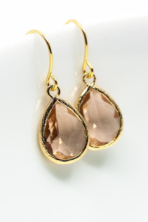 Ohrringe Saranda vergoldet Pfirsich - Catalea - Schlichter Schmuck - Minimalistischer Schmuck - Modeschmuck