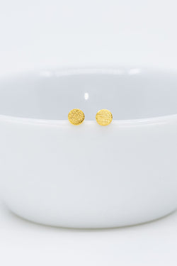 Ohrringe vergoldet Silber Plättchen 4 mm