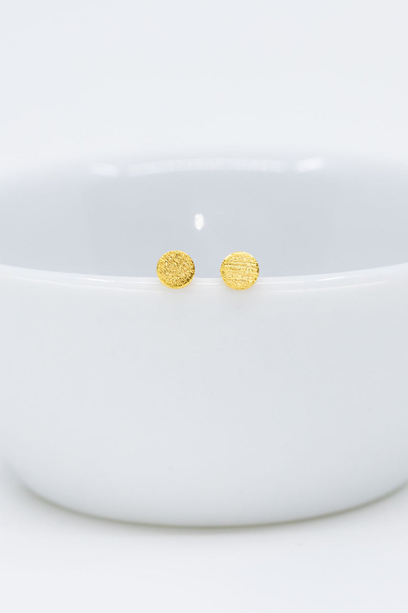 Ohrringe vergoldet Silber Plättchen 4 mm