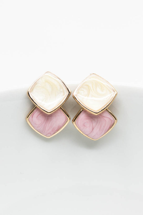 Ohrringe Solin vergoldet Rosa - Catalea - Schlichter Schmuck - Minimalistischer Schmuck - Modeschmuck