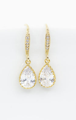 Ohrringe Salina vergoldet Kristall - Catalea - Schlichter Schmuck - Minimalistischer Schmuck - Modeschmuck