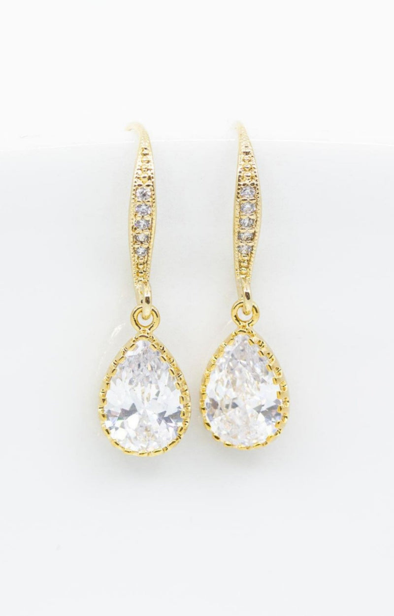 Ohrringe Salina vergoldet Kristall - Catalea - Schlichter Schmuck - Minimalistischer Schmuck - Modeschmuck