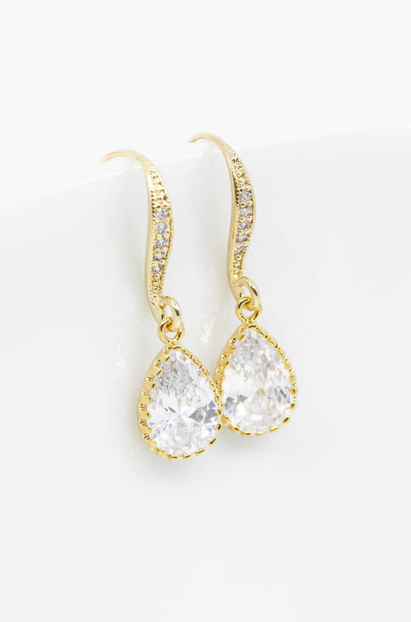Ohrringe Salina vergoldet Kristall - Catalea - Schlichter Schmuck - Minimalistischer Schmuck - Modeschmuck