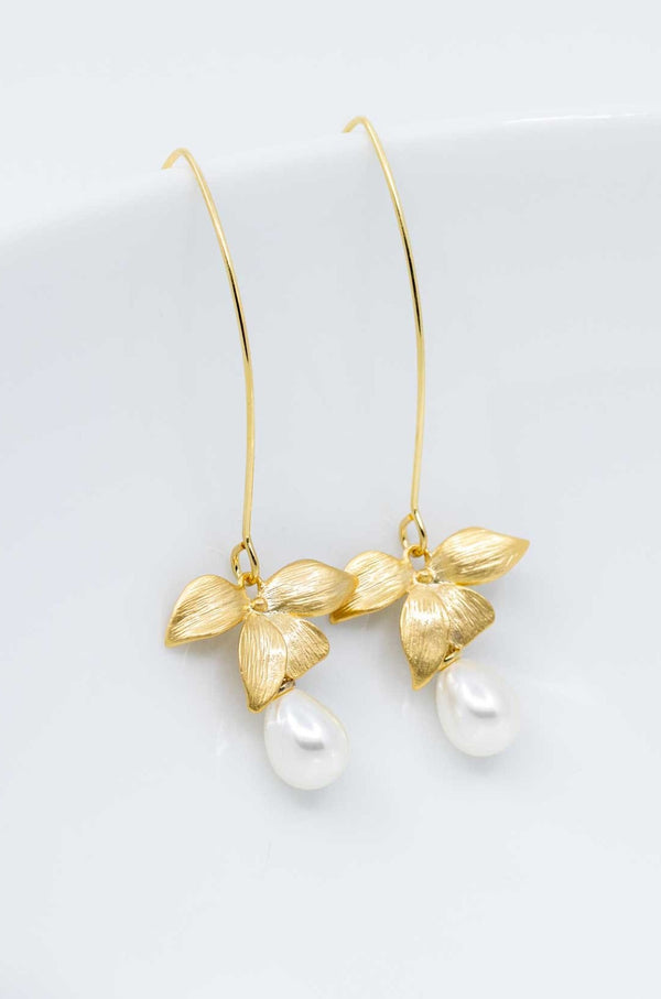 Ohrringe vergoldet Perlen Siena