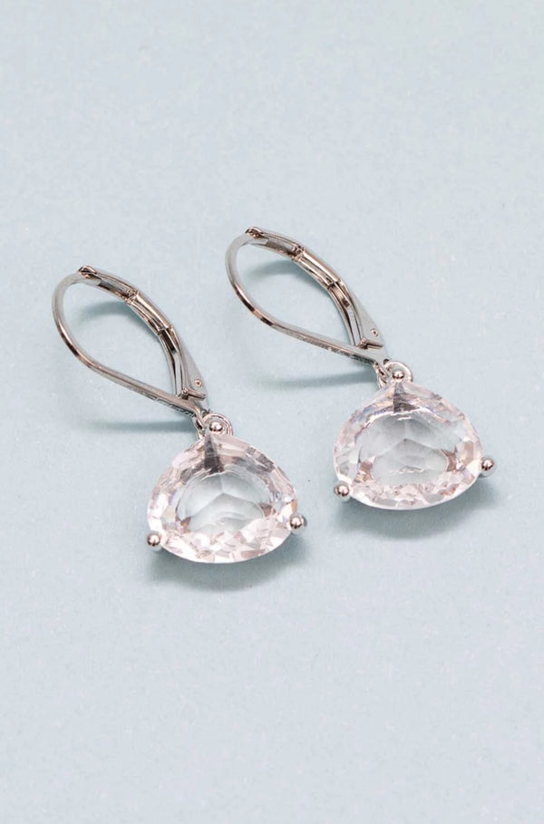 Ohrringe Darby versilbert Brisur Kristall - Catalea - Schlichter Schmuck - Minimalistischer Schmuck - Modeschmuck