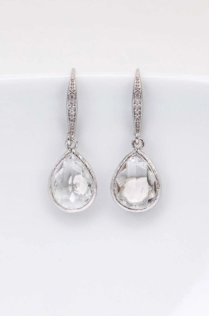 Ohrringe Venedig versilbert Kristall - Catalea - Schlichter Schmuck - Minimalistischer Schmuck - Modeschmuck