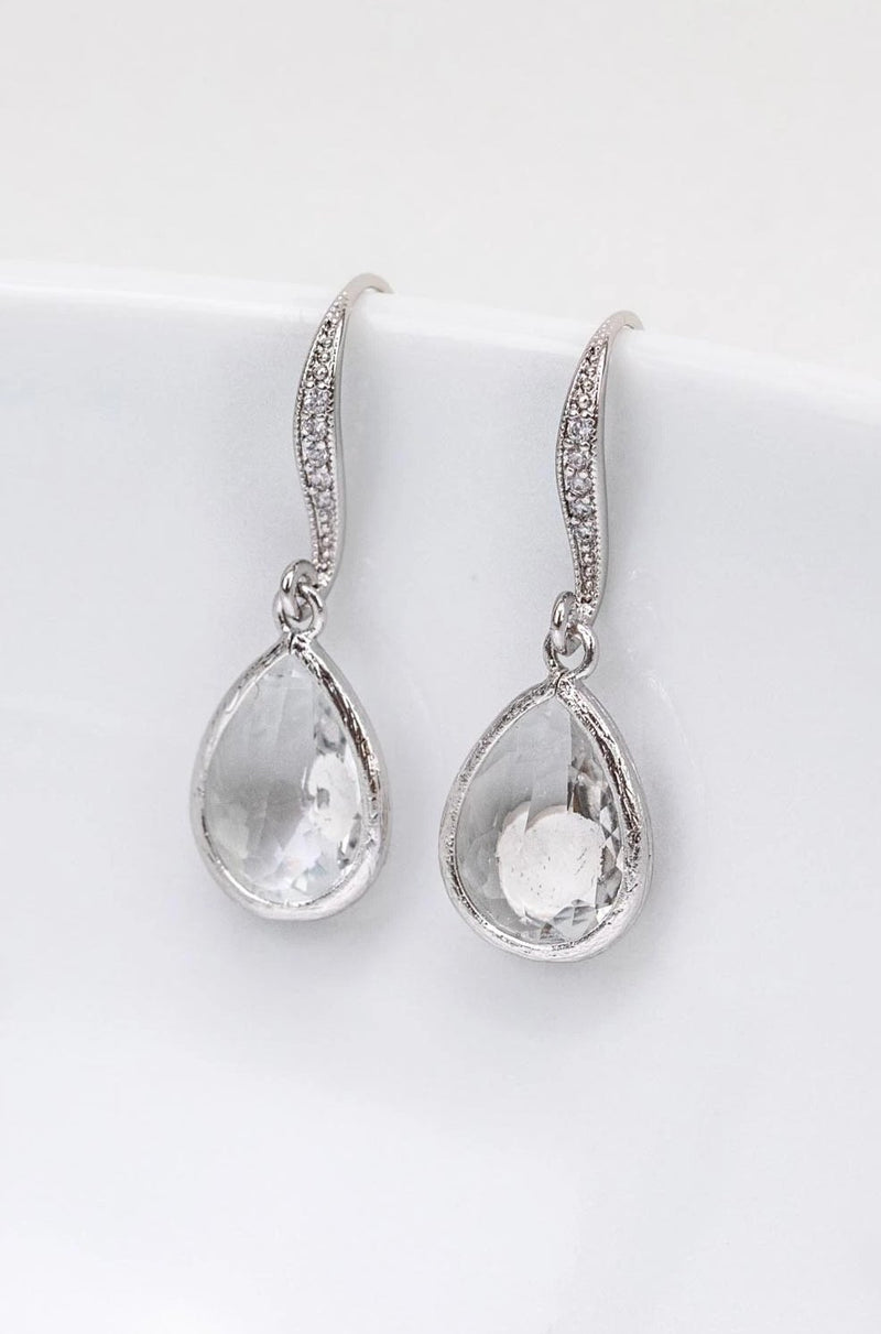 Ohrringe Venedig versilbert Kristall - Catalea - Schlichter Schmuck - Minimalistischer Schmuck - Modeschmuck