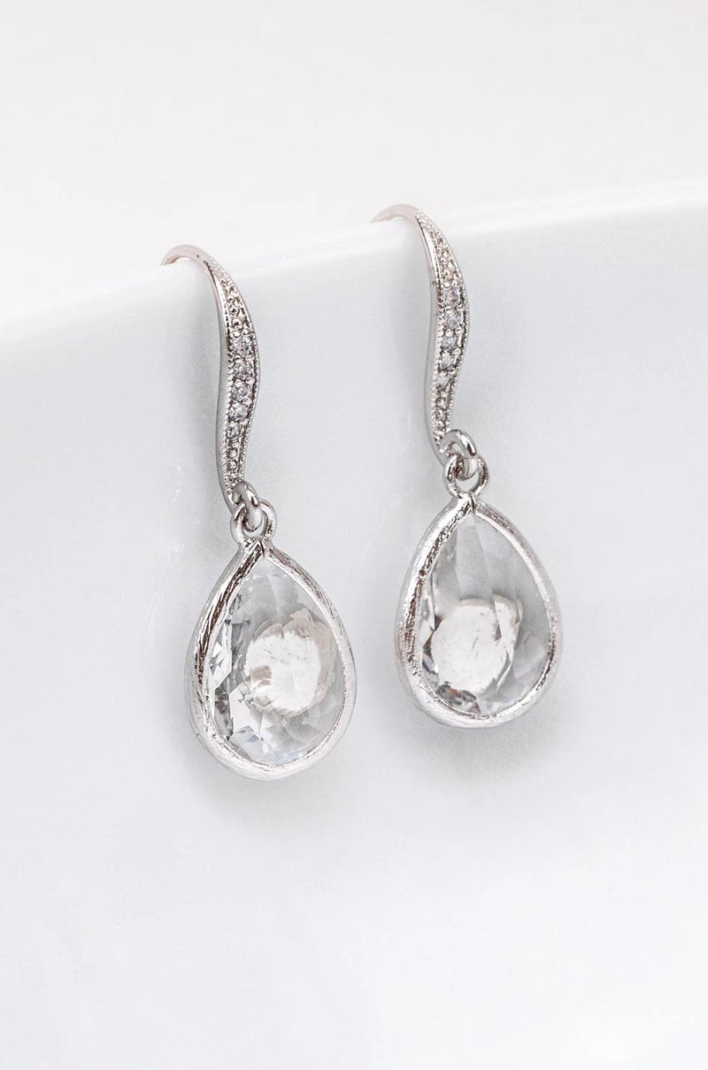 Ohrringe Venedig versilbert Kristall - Catalea - Schlichter Schmuck - Minimalistischer Schmuck - Modeschmuck