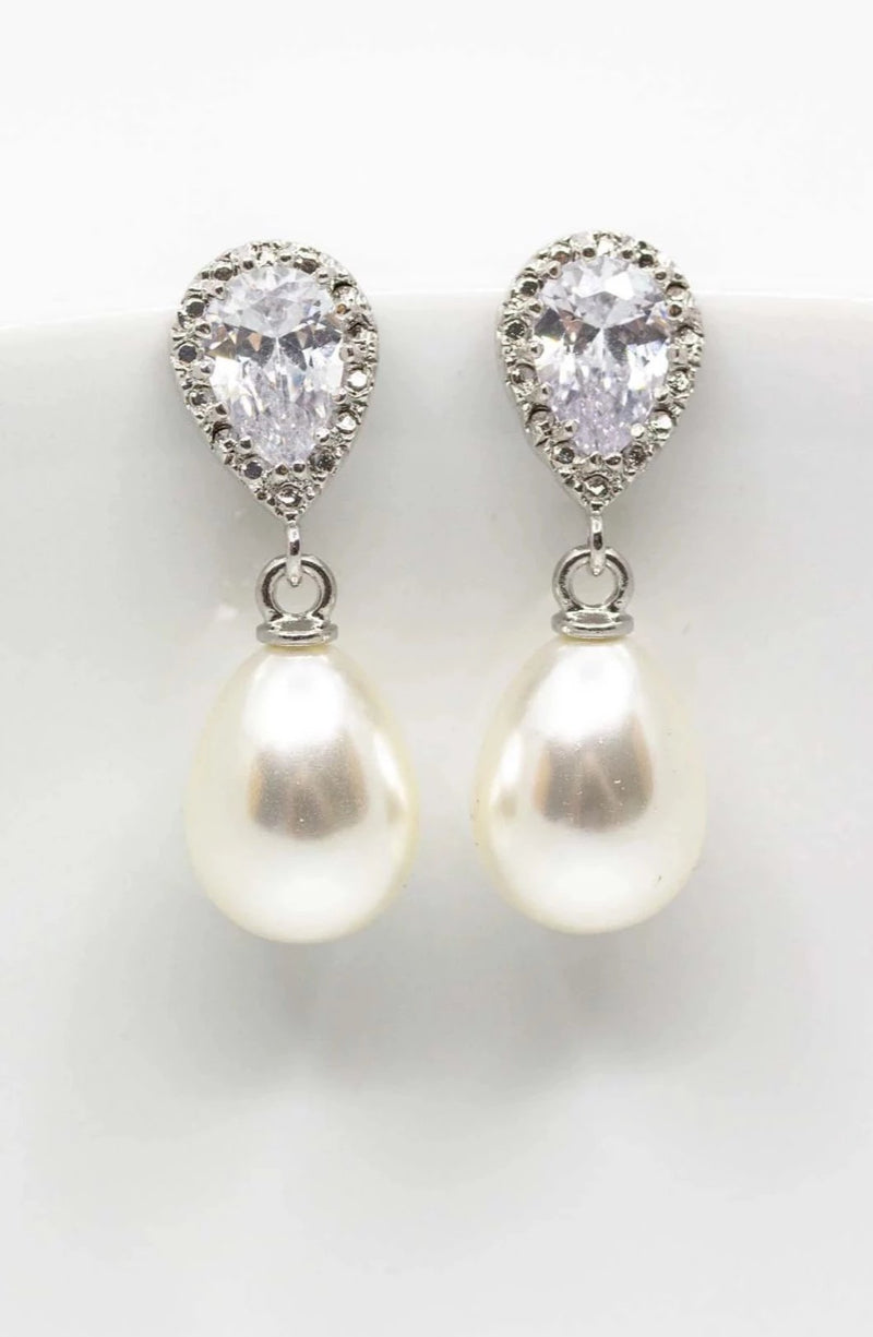 Ohrringe Wien versilbert Perlen - Catalea - Schlichter Schmuck - Minimalistischer Schmuck - Modeschmuck