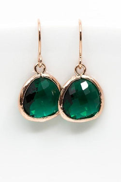 Ohrringe Ravenna rosevergoldet Grün - Catalea - Schlichter Schmuck - Minimalistischer Schmuck - Modeschmuck