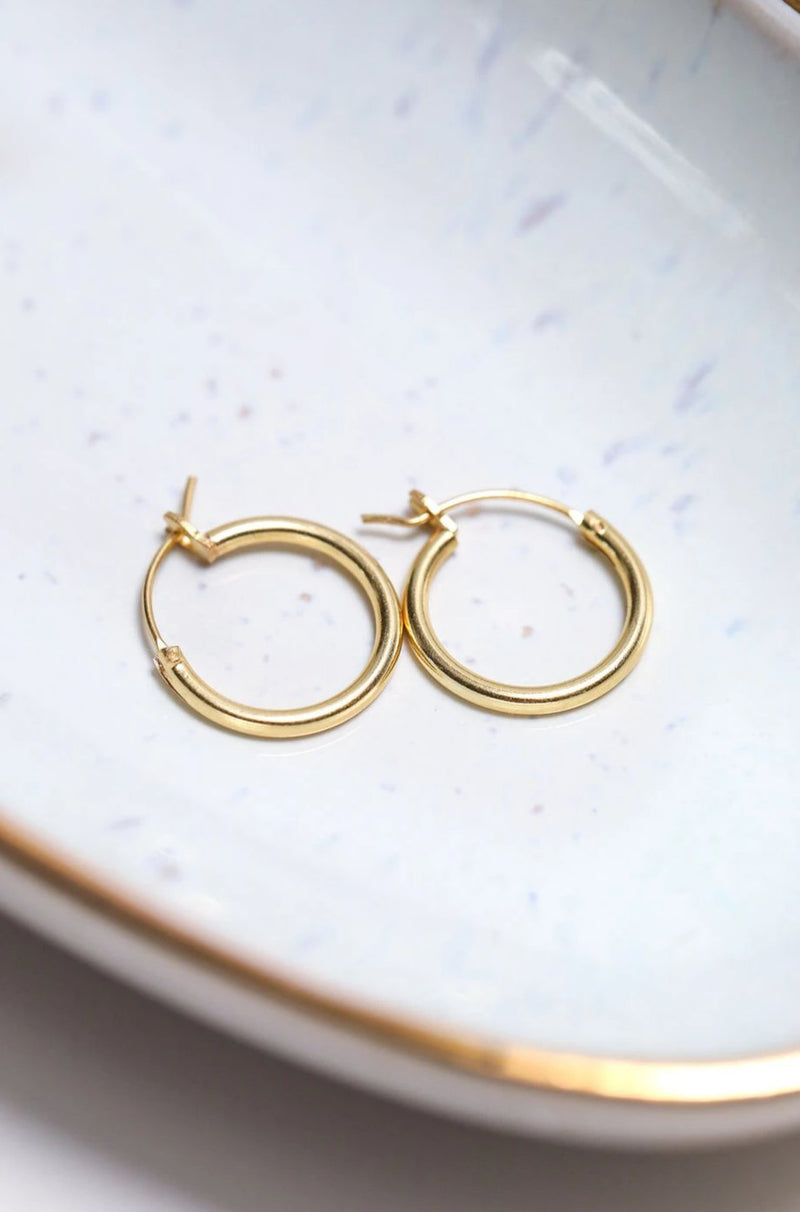 Creolen 925 Silber vergoldet - Catalea - Schlichter Schmuck - Minimalistischer Schmuck - Modeschmuck