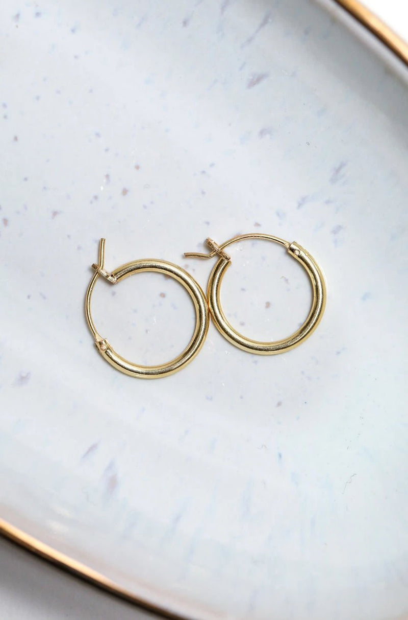 Creolen 925 Silber vergoldet - Catalea - Schlichter Schmuck - Minimalistischer Schmuck - Modeschmuck