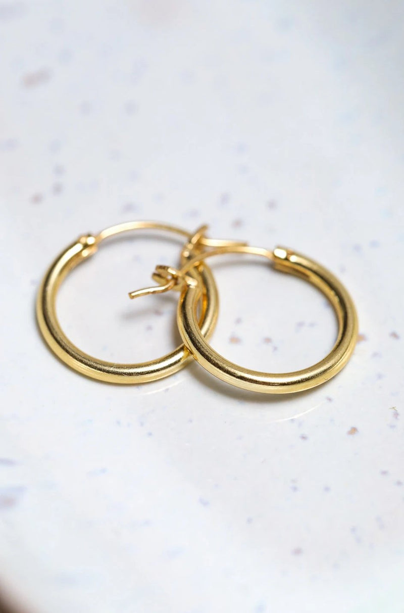 Creolen 925 Silber vergoldet - Catalea - Schlichter Schmuck - Minimalistischer Schmuck - Modeschmuck