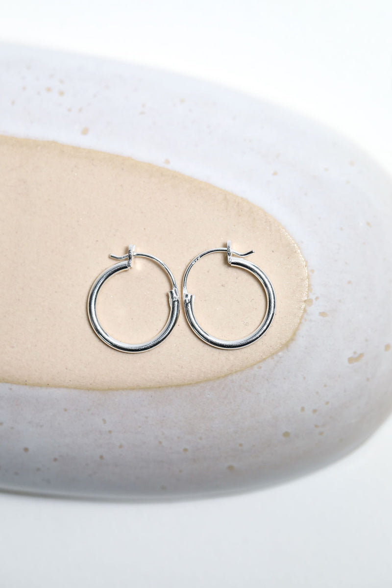 Creolen 925 Silber - Catalea - Schlichter Schmuck - Minimalistischer Schmuck - Modeschmuck