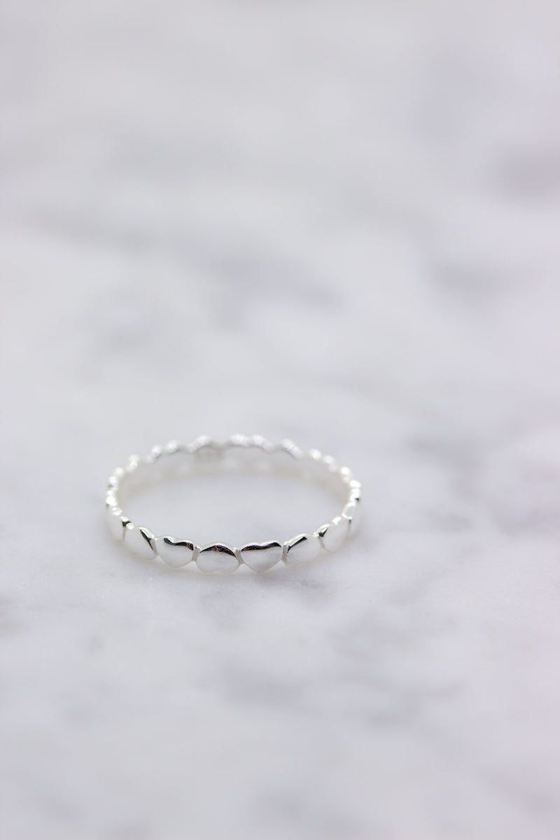 Ring Silber Herzen