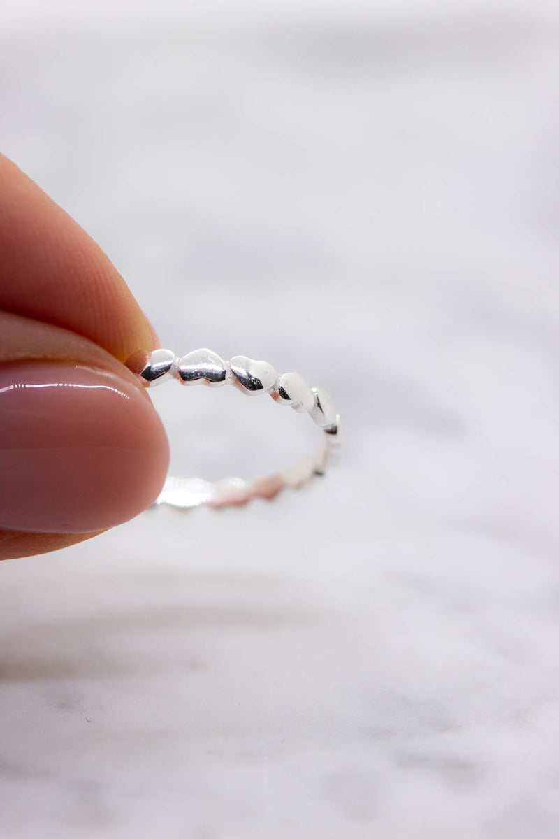 Ring Silber Herzen