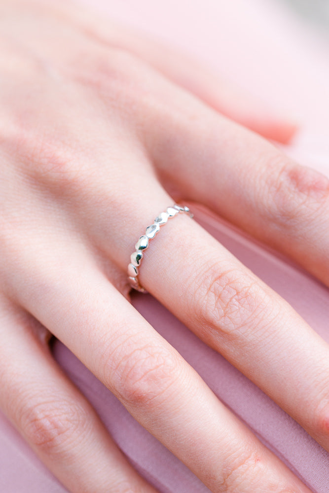 Ring Silber Herzen