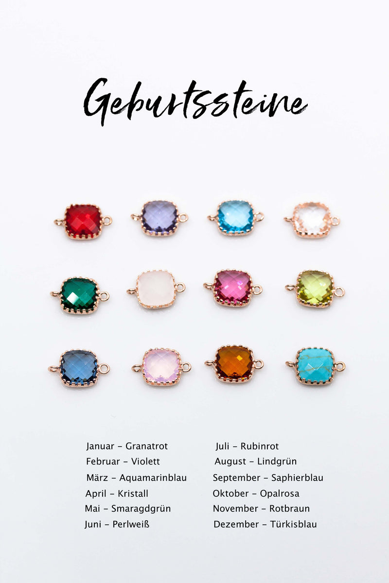 Armband rosevergoldet Geburtssteine - Catalea - Schlichter Schmuck - Minimalistischer Schmuck - Modeschmuck